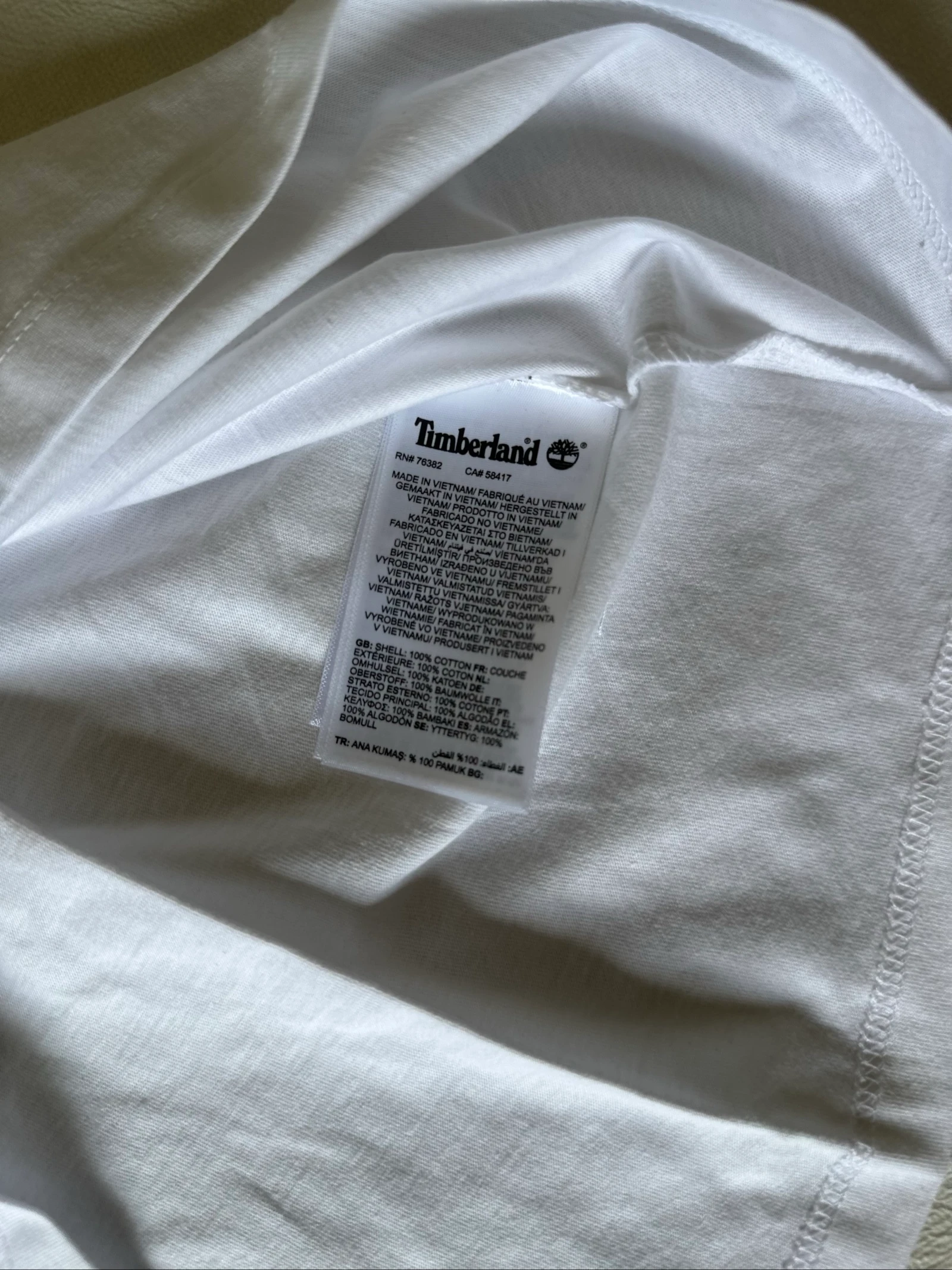 T-shirt Timberland branca – photo 3